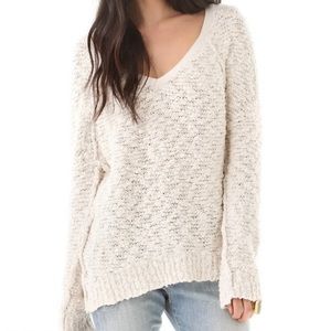 Free People Songbird vneck Chunky Sweater